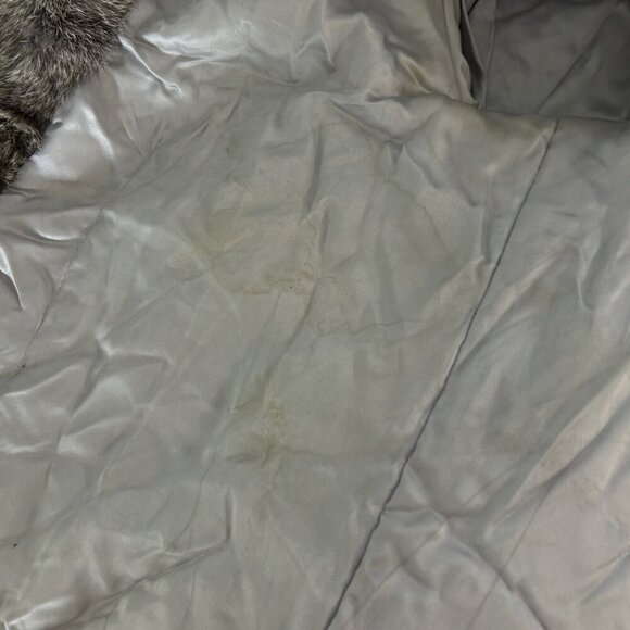 Vintage 70s Gray Dyed Genuine Rabbit Fur Jacket Made in Hong Kong - Picture 6 of 12